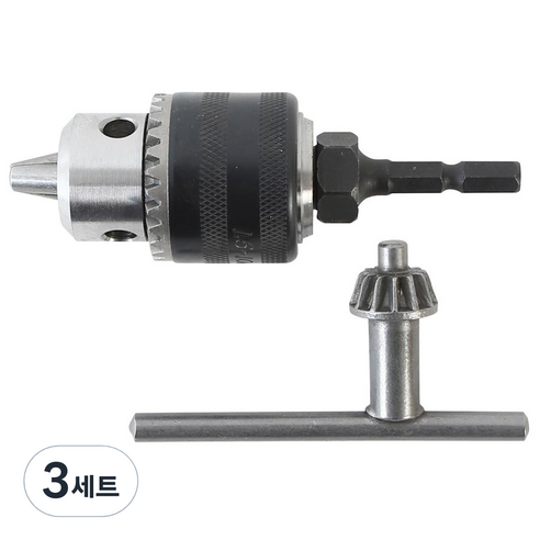 블루텍 원터치 드릴 척 육각생크 세트 BDA-13H C5411070, 3세트
