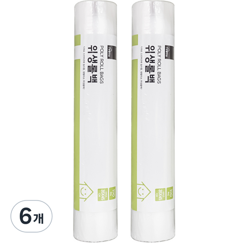 생활미소 위생롤백, 특대(XL) 이상, 190개입, 6개