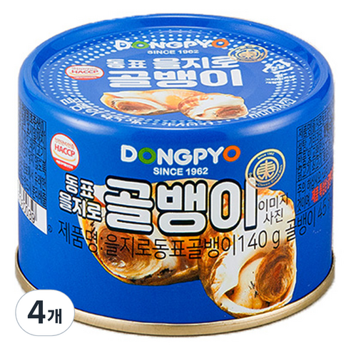 동표을지로 골뱅이 통조림, 140g, 4개