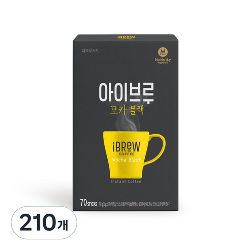 맥널티 아이브루 모카블랙 커피믹스, 1개입, 210개, 1g