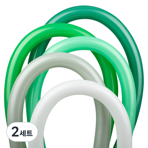 셈퍼텍스 요술풍선 5종 x 8p 세트 260s, 화이트, 파스텔더스크로럴그린, 그린, 삼록그린, 포레스트그린, 2세트