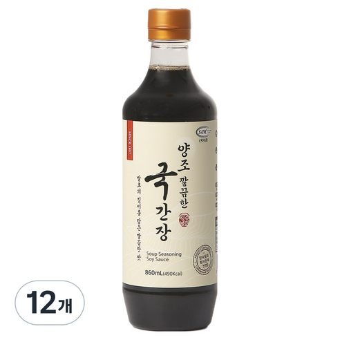 신앙촌 양조 깔끔한 국간장, 860ml, 12개