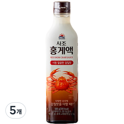 사조 홍게액, 500g, 5개