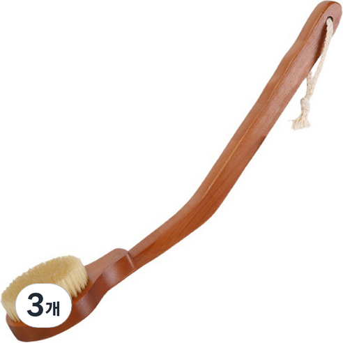 글링 우드 바디브러쉬, 혼합색상, 1개입, 3개