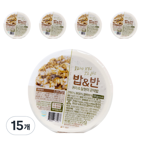 밥앤반 귀리 찰현미 곤약밥, 150g, 15개