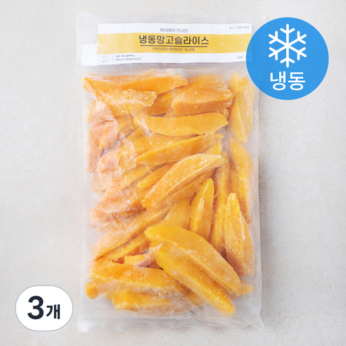 냉동 망고슬라이스 (냉동), 3개, 1kg