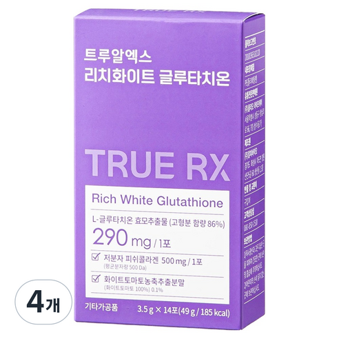 트루알엑스 고순도 고함량 리치 화이트 글루타치온 분말 14p