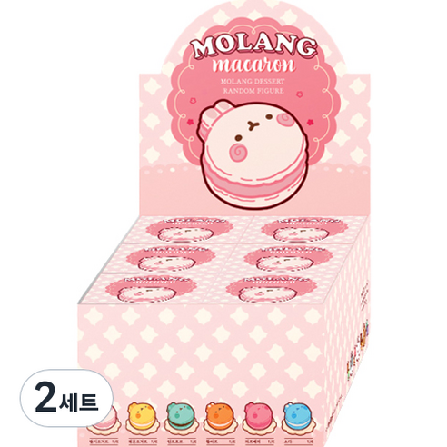 아이러브 마카롱 몰랑 피규어 6종 세트 랜덤발송, 2세트