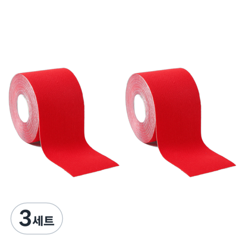 스카위즈 컬러풀 스포츠 테이프 레드 2p 세트, 3세트
