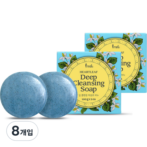 프레티 딥클렌징 어성초 비누, 100g, 8개