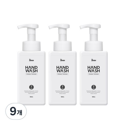 제타 포밍 손세정 순 핸드워시 청포도, 500ml, 9개