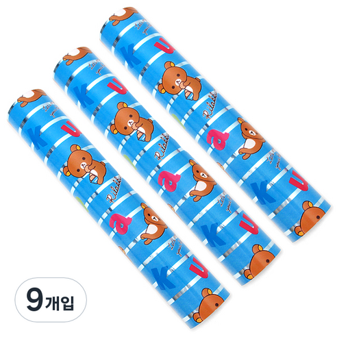 투영디자인 리락쿠마 포장지 소, 블루, 9개입