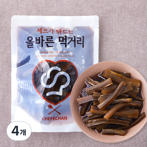 셰프애찬 아삭 궁채 간장 장아찌, 800g, 4개