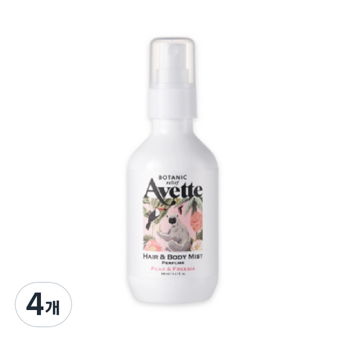 아베뜨 보타닉 릴리프 페어 앤 프리지아 퍼퓸 헤어 & 바디 미스트, 160ml, 4개