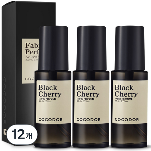 코코도르 룸 앤 패브릭 퍼퓸 섬유탈취제, 80ml, 12개, 블랙체리