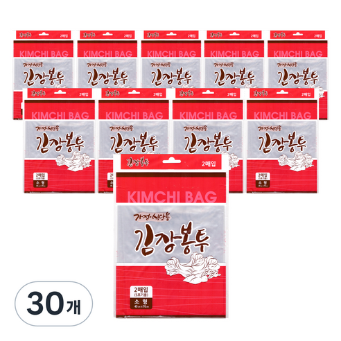 킹스봉 가온누리비닐 김장봉투 2p, 소형(약5포기), 30개