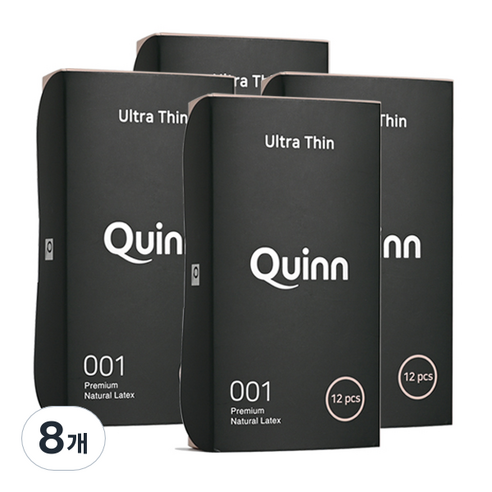 Quinn 001 울트라씬 일반형 콘돔, 12개입, 8개