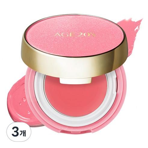 에이지투웨니스 에센스 블러셔 팩트 7g, 02 로지 핑크, 3개