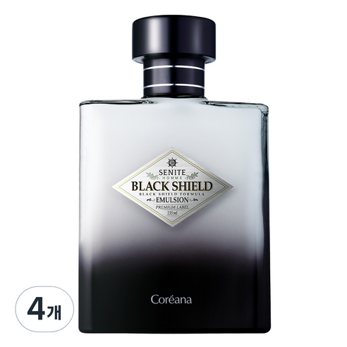 세니떼 코리아나 옴므 블랙쉴드 에멀션 남성 로션/에멀젼, 135ml, 4개