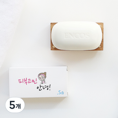 이엔코스 트러블 케어 유황비누 에스솝, 100g, 5개