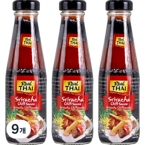 리얼타이 스리라차 칠리 소스, 180ml, 9개