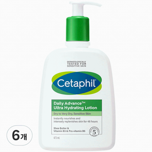 세타필 데일리 어드밴스 울트라 하이드레이팅 로션, 6개, 473ml
