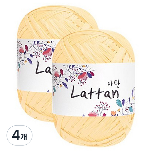 yarna 라탄 2볼 라피아실 40g, 47번(무광), 4개
