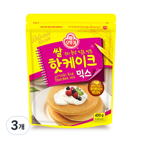 오뚜기 쌀핫케이크 믹스, 400g, 3개