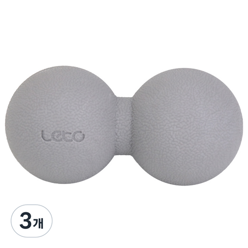 레토 TPE 더블 마사지볼 LYB-P02, 3개, 그레이