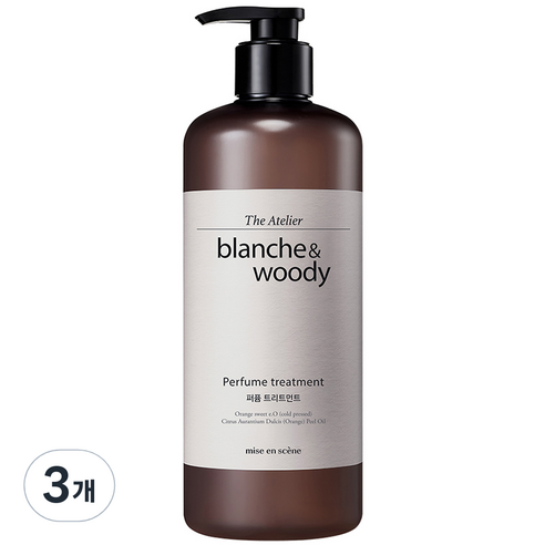 미쟝센 디아뜰리에 퍼퓸 트리트먼트 블랑쉬앤우디, 900g, 3개