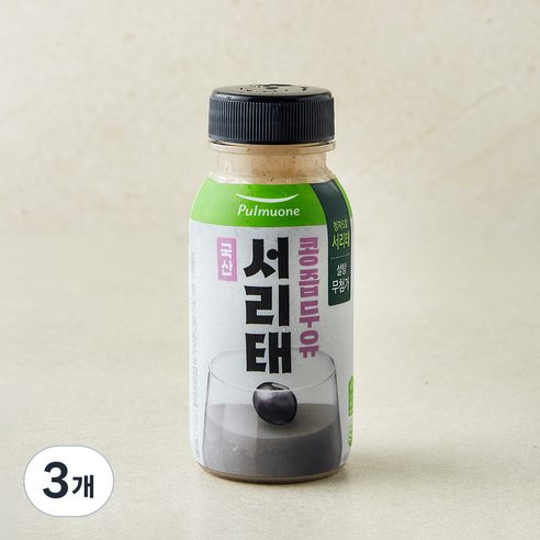 풀무원녹즙 서리태 콩즙두유, 3개, 180ml