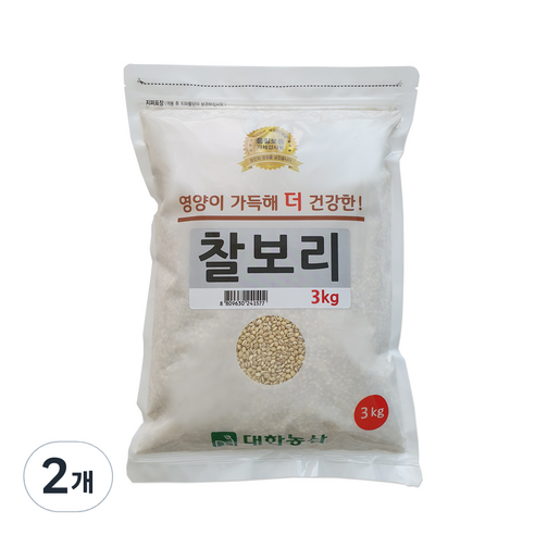 대한농산 찰보리, 2개, 3kg