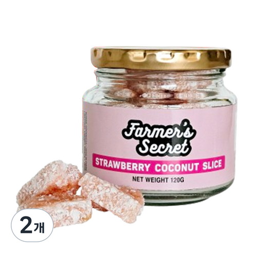 파머스시크릿 스트로베리 코코넛 슬라이스, 120g, 2개