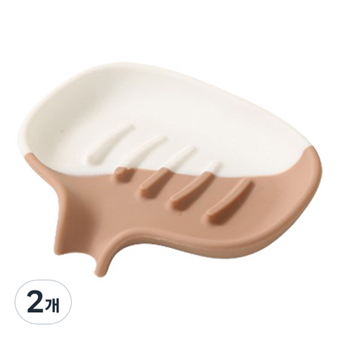 블럭마트 투톤컬러 비누받침, TYPE8, 2개