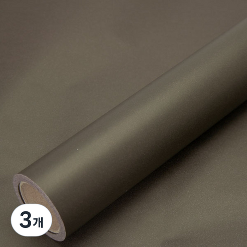 솔로몬샵 무광 양면 종이롤 포장지 50g, 초코, 3개