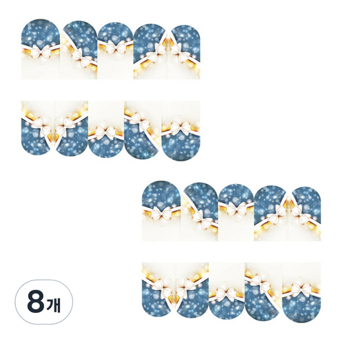뷰티팝 겨울 에디션 네일스티커 10p, 01, 8개