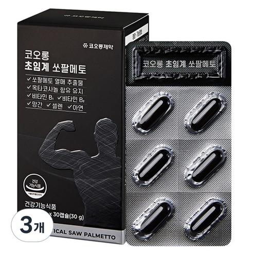 코오롱제약 초임계 쏘팔메토 30g, 3개, 30정