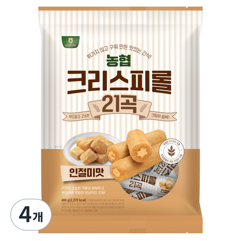 농협식품 크리스피롤 21곡 인절미맛, 4개, 400g