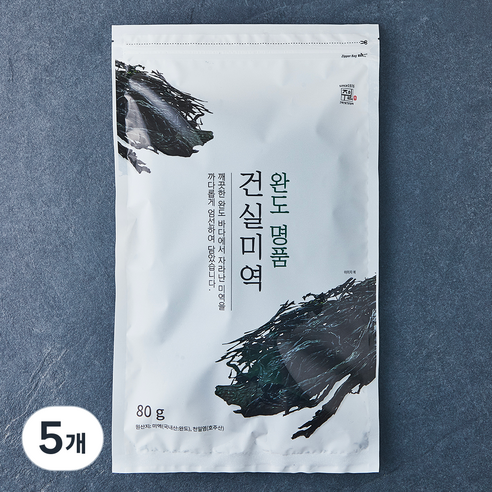 주일 완도 명품 건실미역, 80g, 5개
