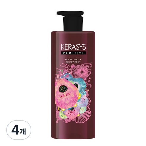 도매365 러블리데이지 샴푸 케라시스 퍼퓸 일반샴푸, 600ml, 4개