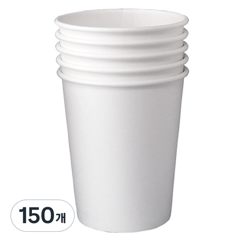 블룸엣홈 카페 무지 종이컵 300ml, 25개입, 6세트