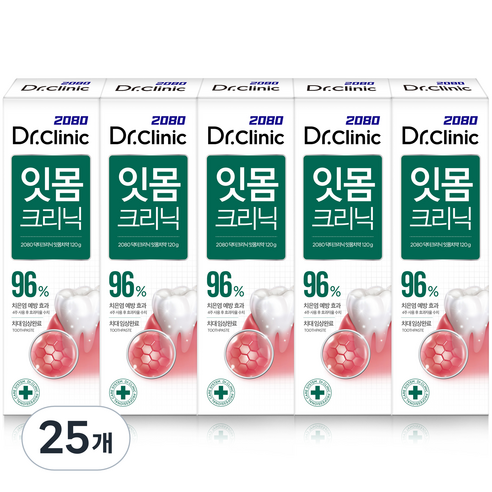 2080 닥터크리닉 잇몸치약, 140g, 25개