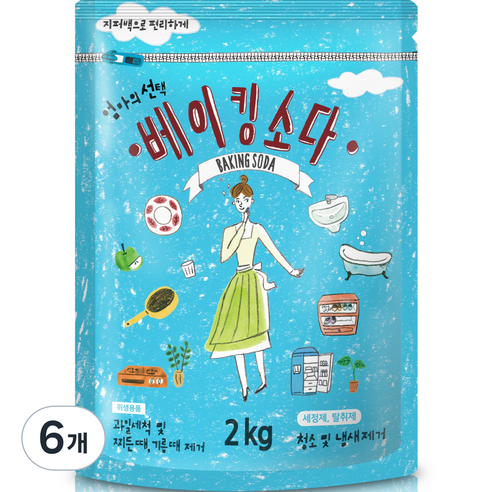 엄마의선택 베이킹소다, 2kg, 6개
