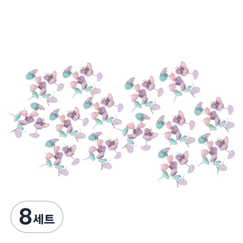 문구담 귀여운 하트모양 압정 마카롱, 50개입, 8세트