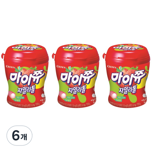 마이쮸 딸기 자일리톨, 110g, 6개