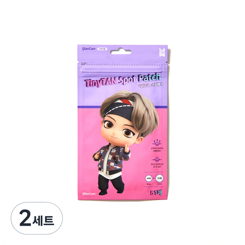 타이니탄 스팟패치 뷔 10mm x 36p + 12mm x 15p 세트, 2세트