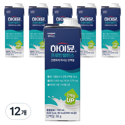 일동후디스 하이뮨 프로틴 밸런스 음료, 730ml, 12개