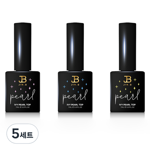 아이비 논와이프 펄 탑 젤 11ml x 3종 세트, 핑크, 블루, 그린, 5세트