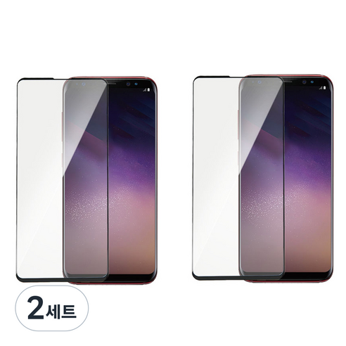 렉스 케이스 호환형 풀커버 강화유리 휴대폰 액정보호필름 2P, 2세트