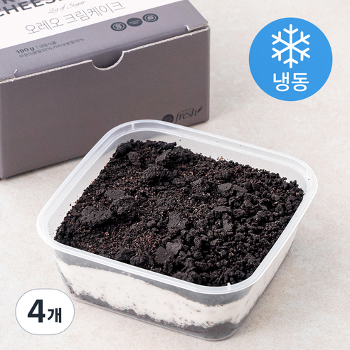 키토라푸드 글루텐프리 오레오 크림 케이크 (냉동), 4개, 190g